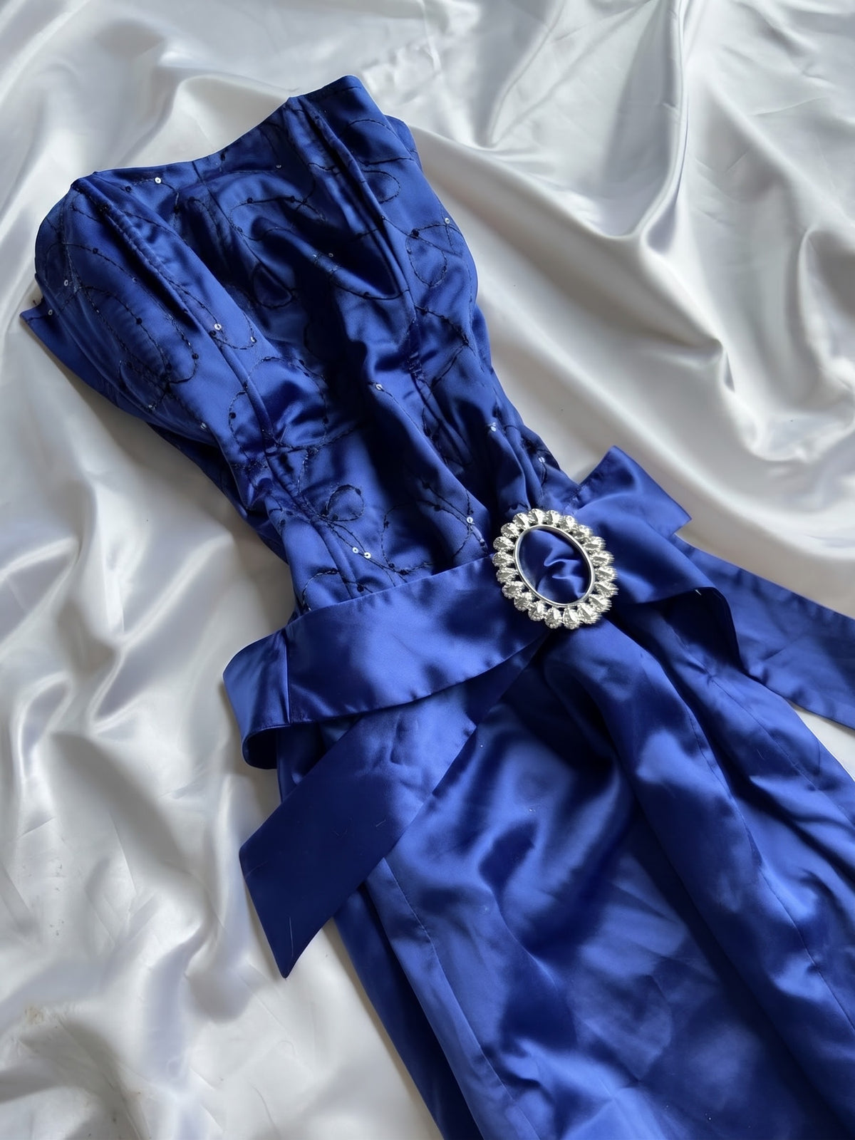Mermaid 2000s viral royal blue dress