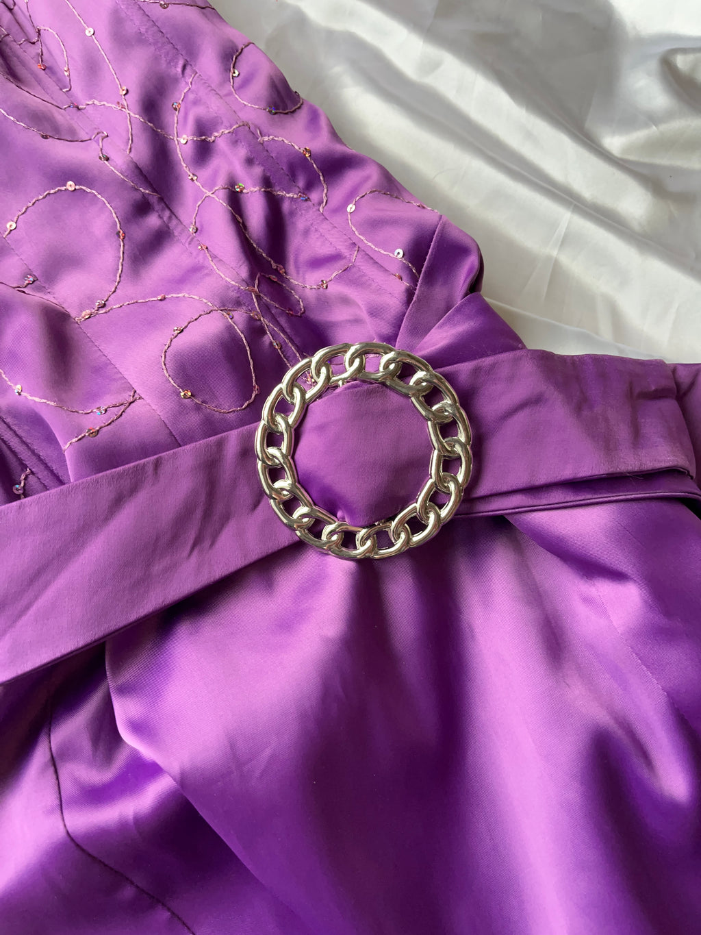 Mermaid 2000s style dark purple dress