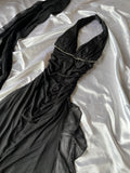 Black sparkling prom beautiful dress+ matching scarf