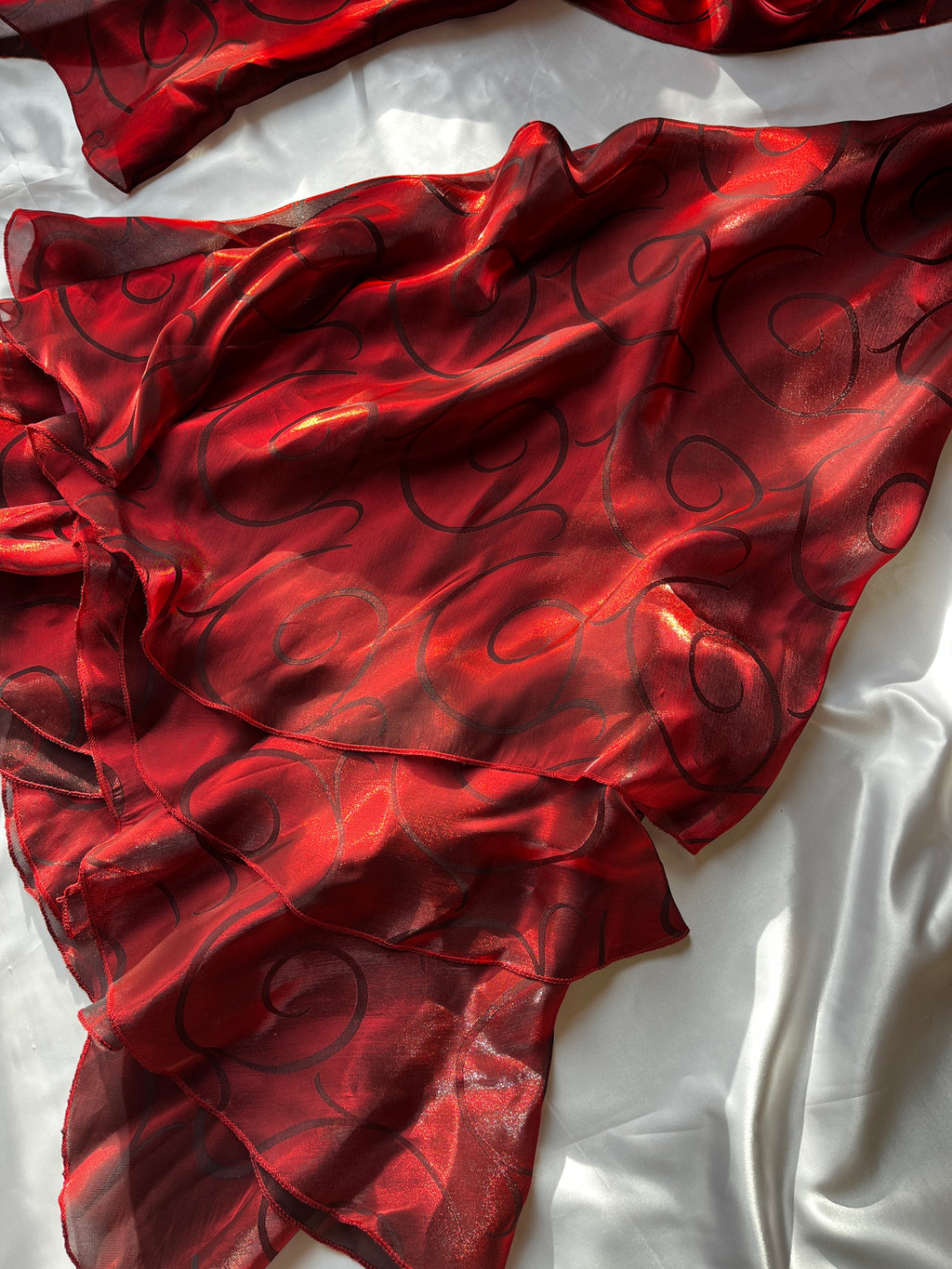 Red prom or event 2000s style dress