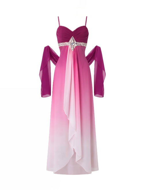 Blush Diamond Crystal gown + matching Shawl