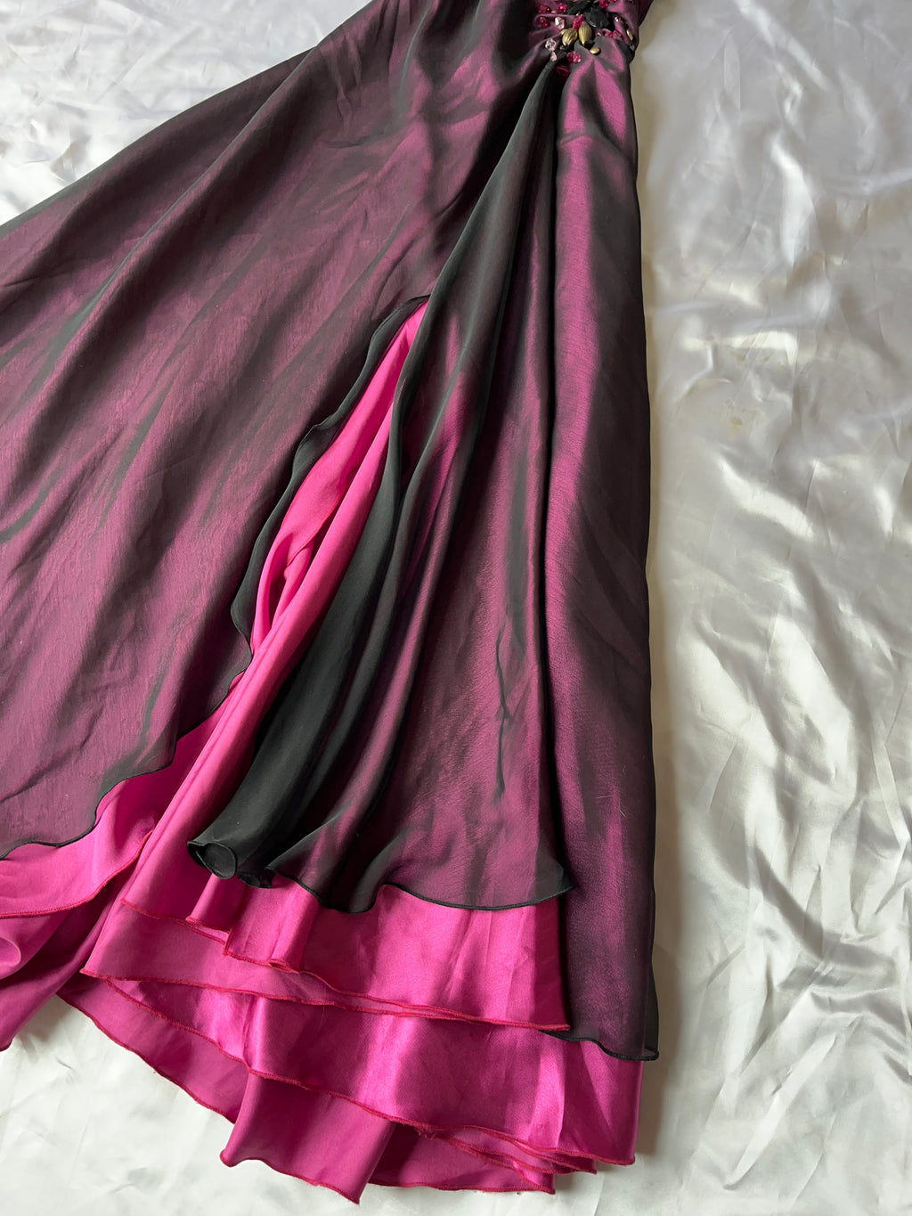 2000s style prom/event pink crystal dress