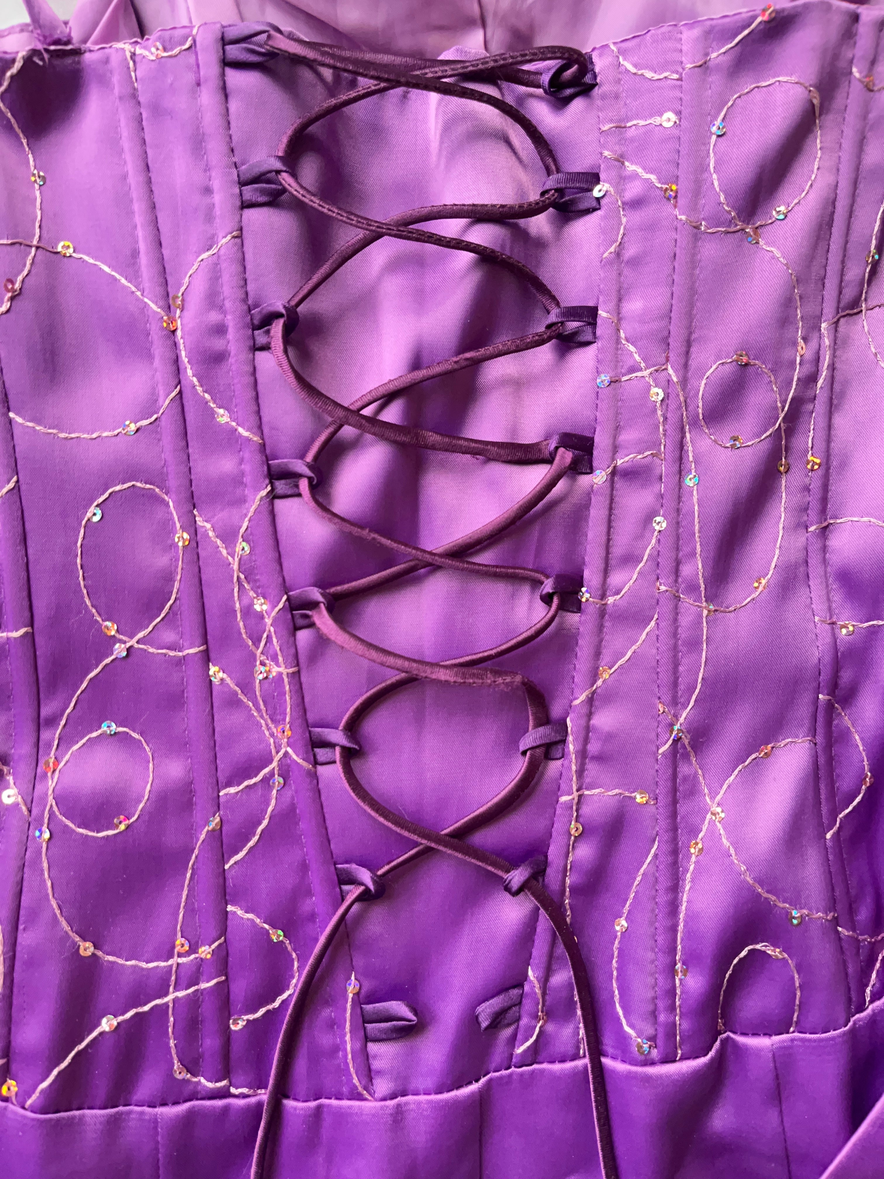 Mermaid 2000s style dark purple dress