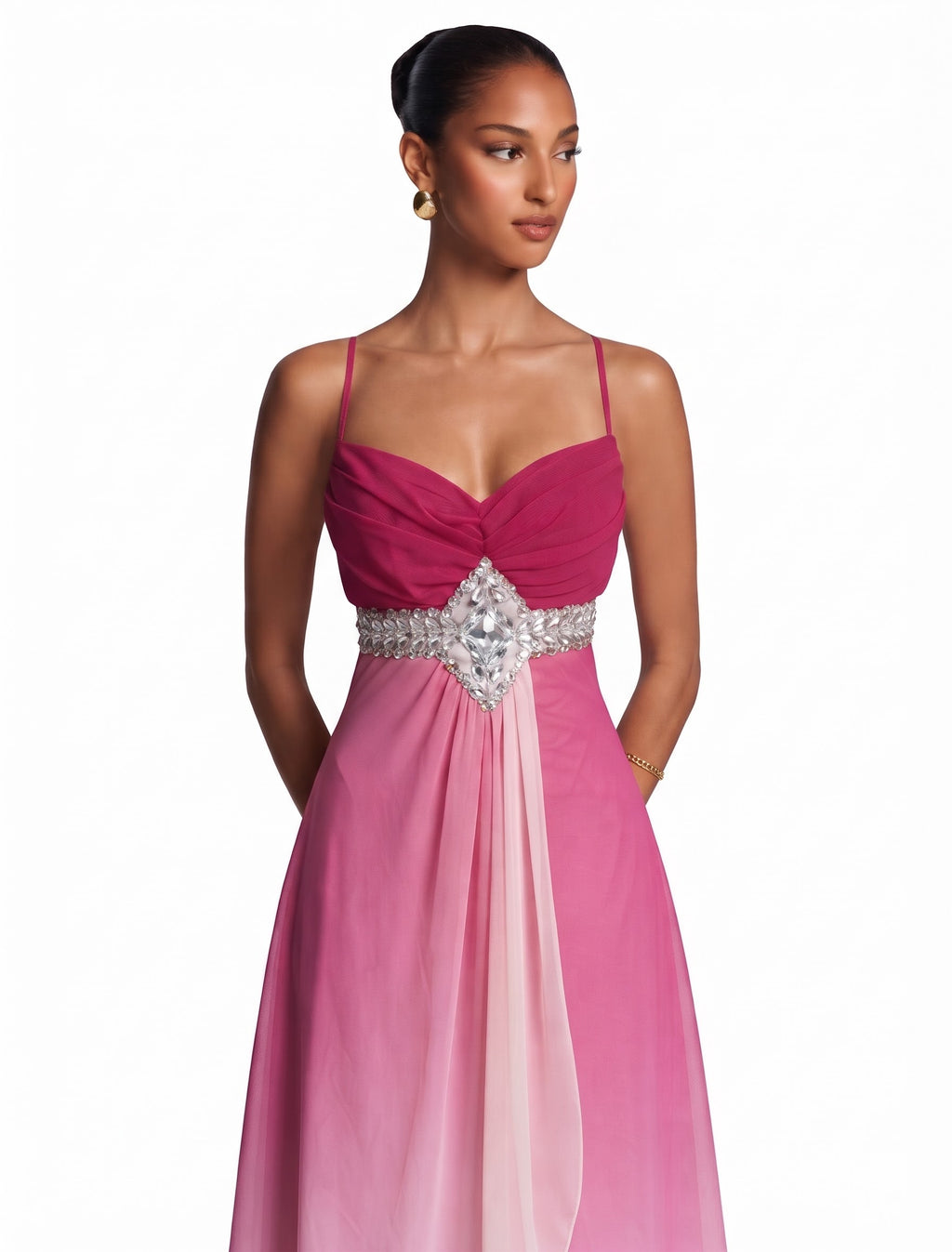 Blush Diamond Crystal gown + matching Shawl