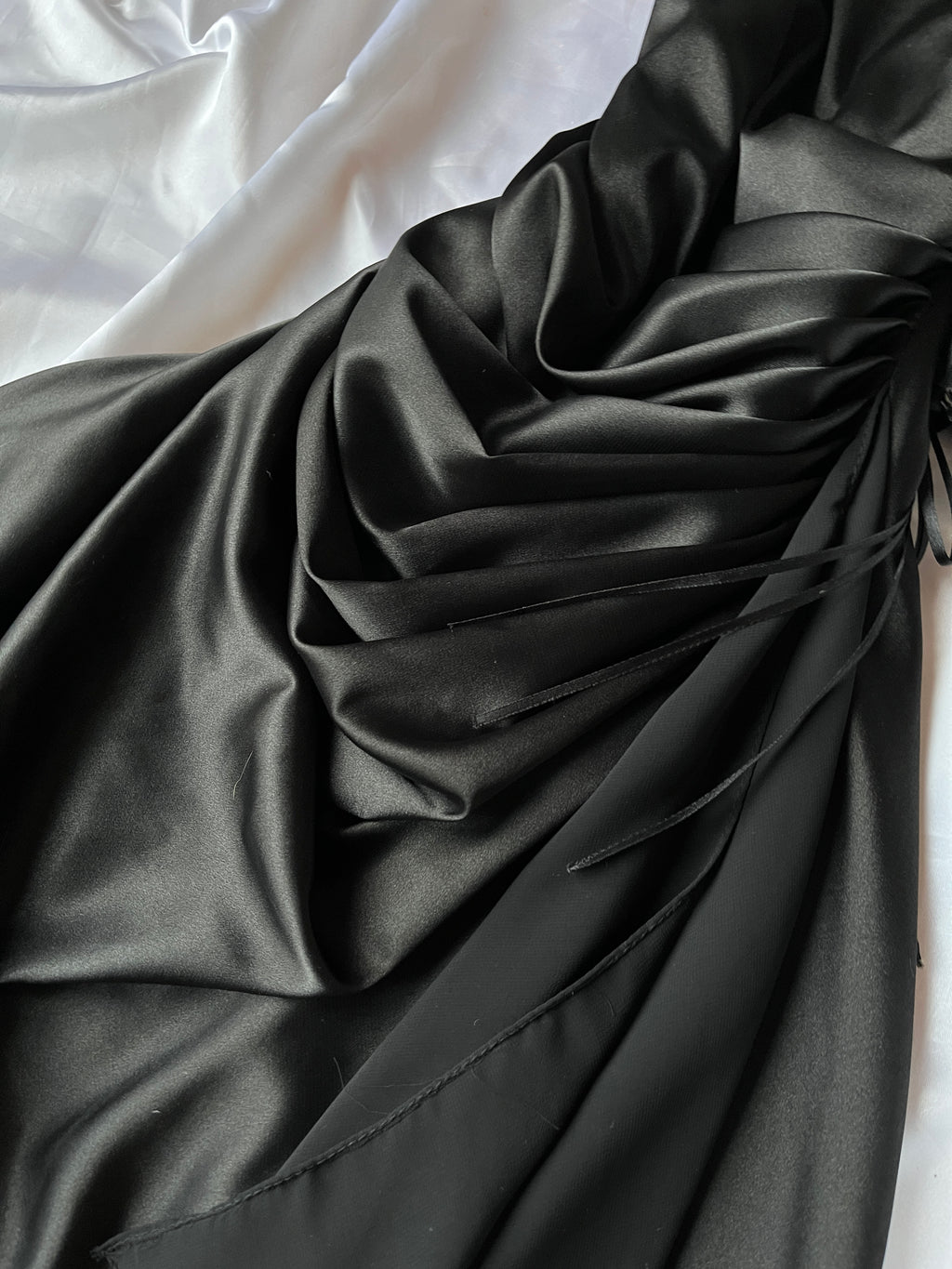 Black elegant flower pattern dress + FREE scarf