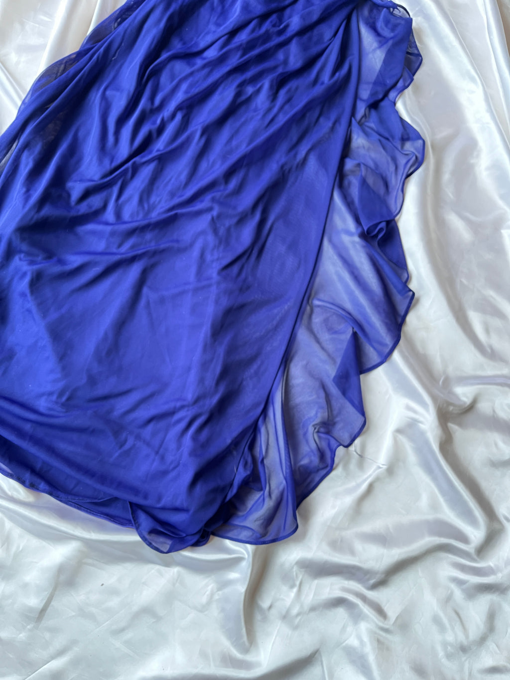 Blue sparkling navy evening elegant dress