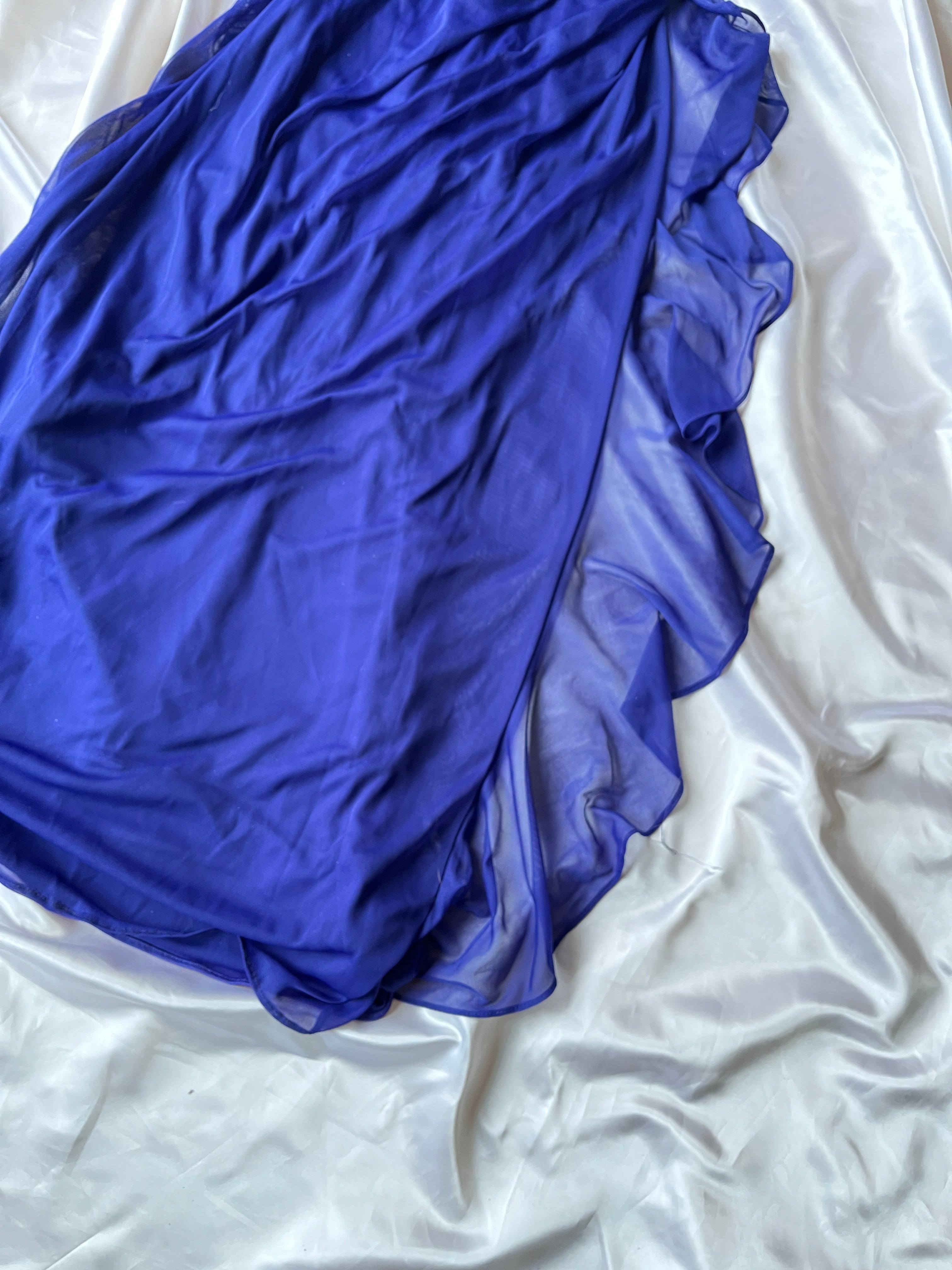Blue sparkling navy evening elegant dress