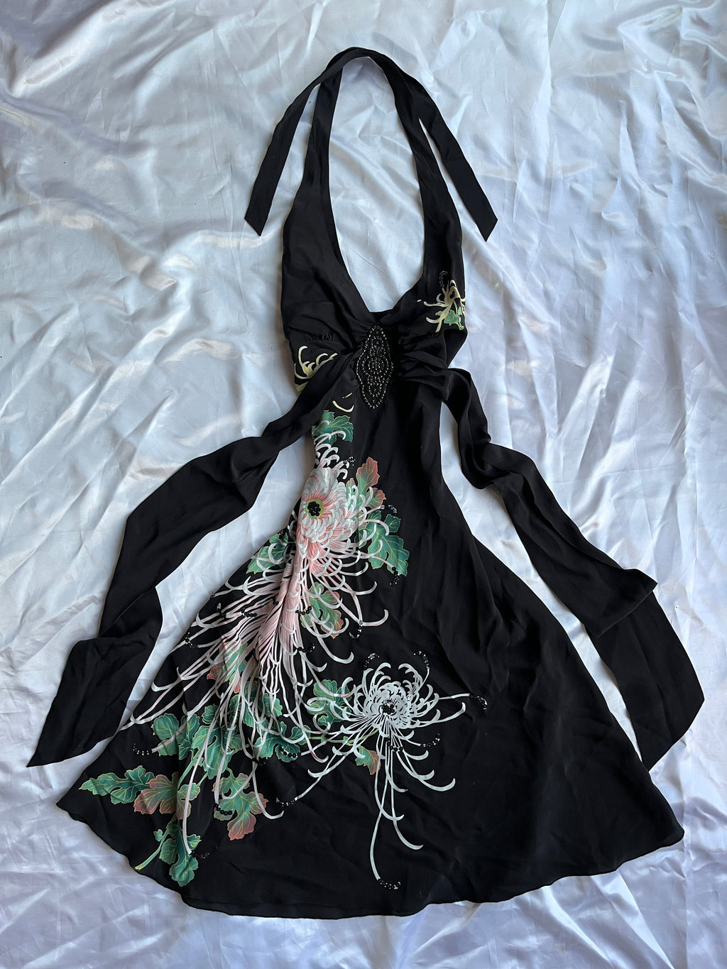 Sparking short detailed black dress 100% silk dress