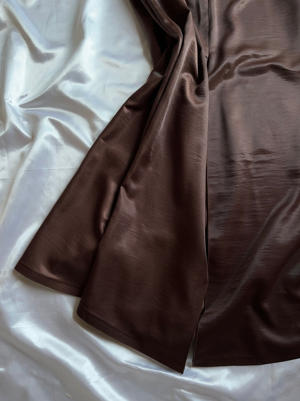 Brown 90s dress with matching brown scarf