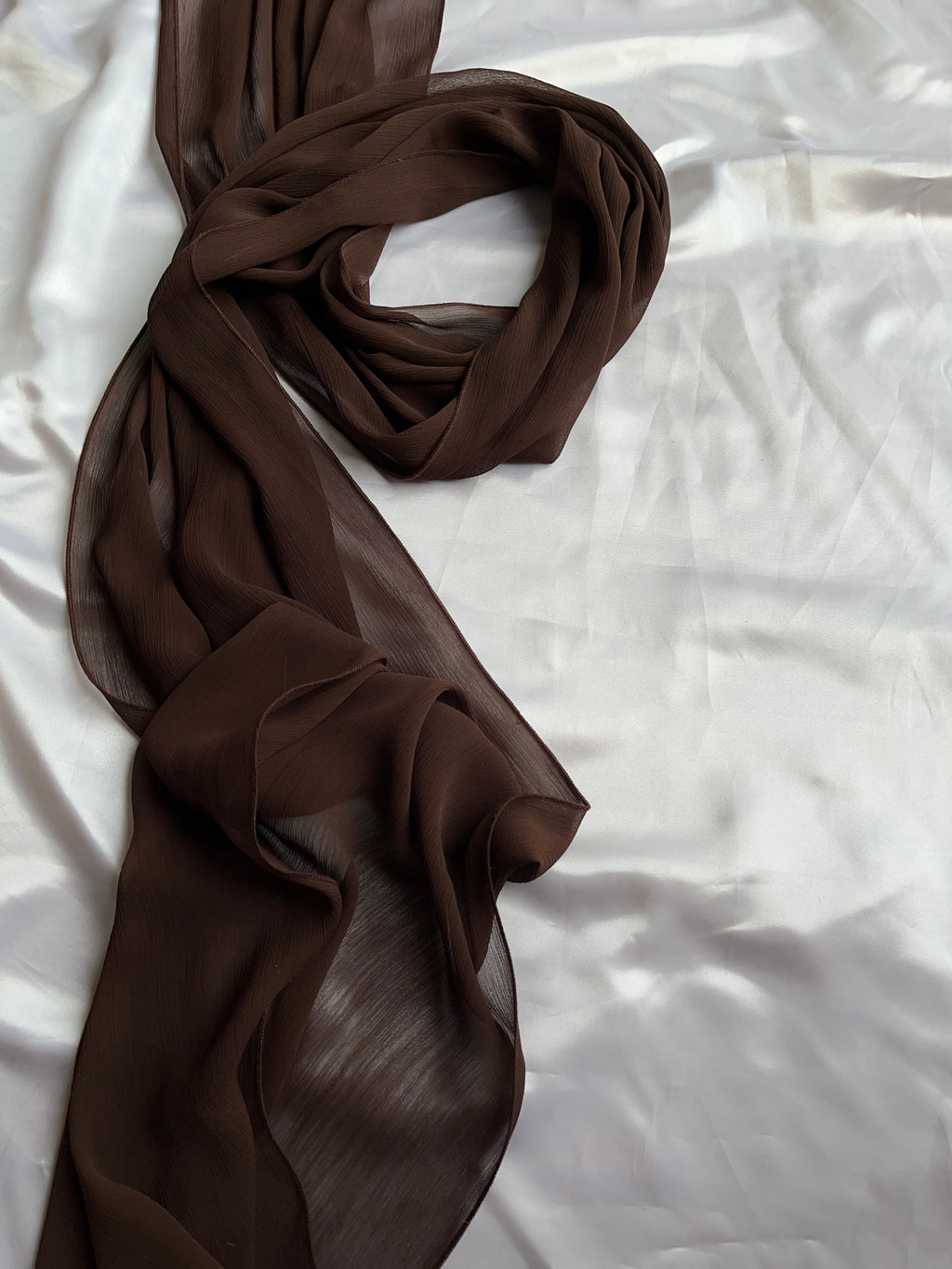 Brown 90s dress with matching brown scarf
