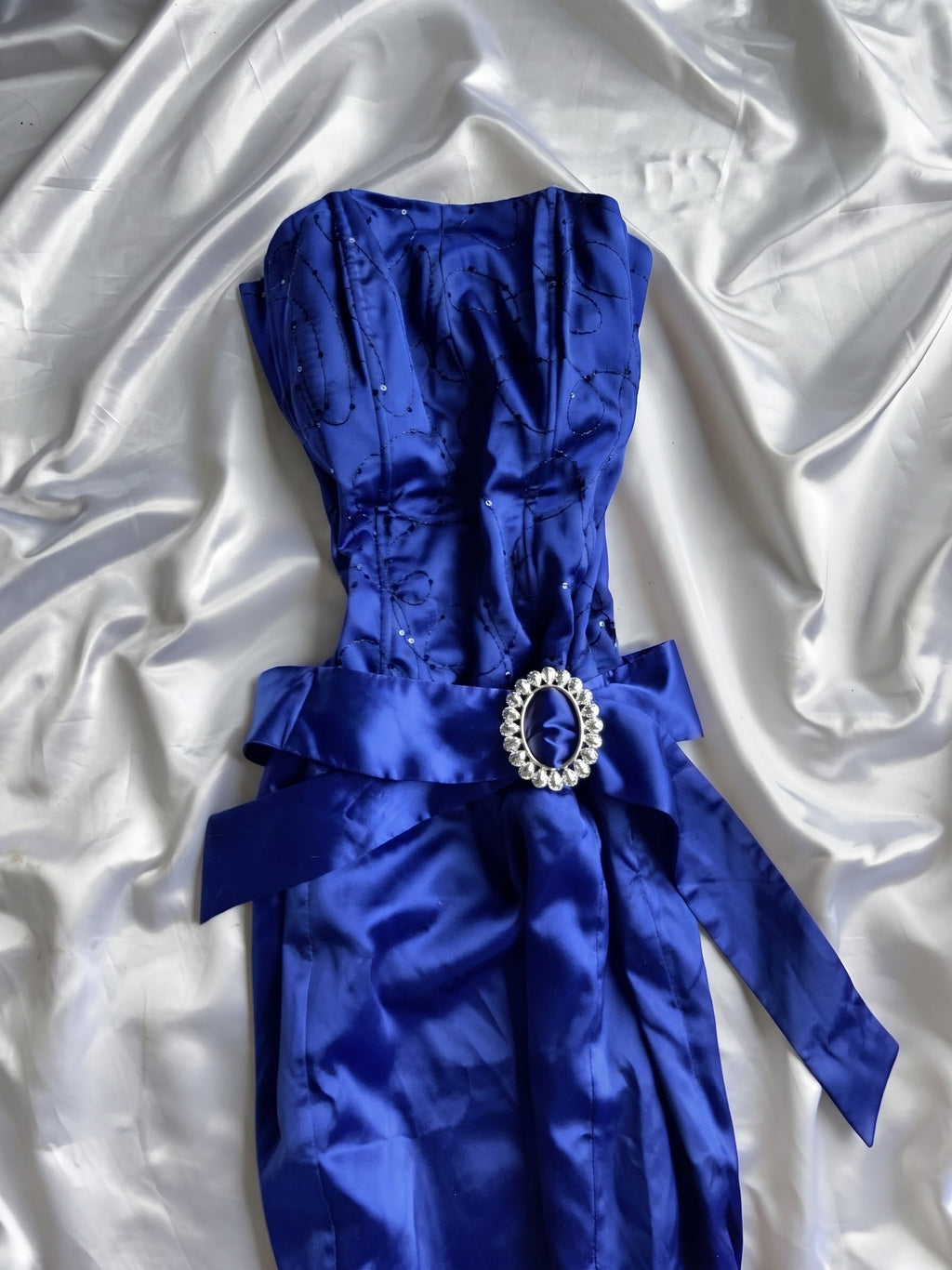 Mermaid 2000s viral royal blue dress