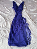 Blue sparkling navy evening elegant dress