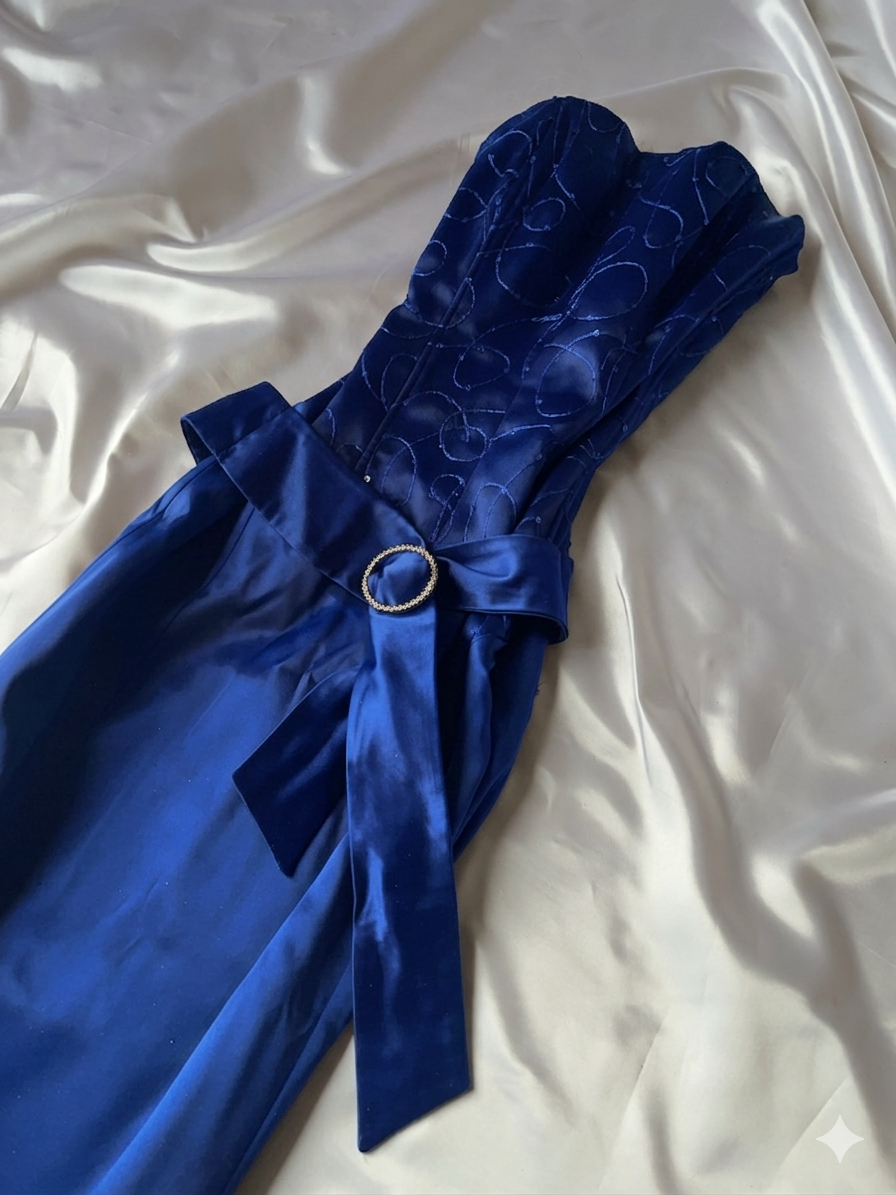 Mermaid 2000s dark blue dress