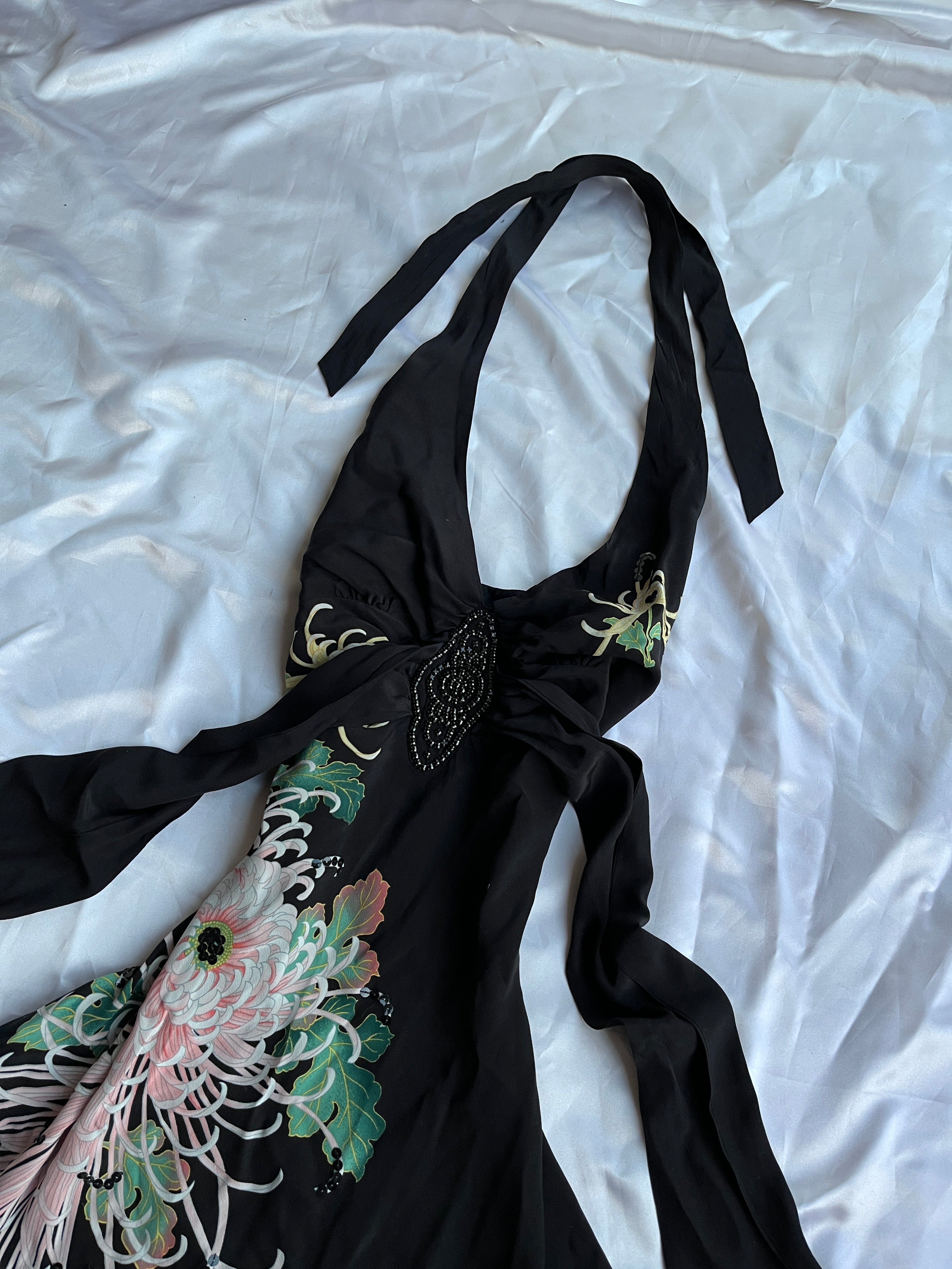 Sparking short detailed black dress 100% silk dress