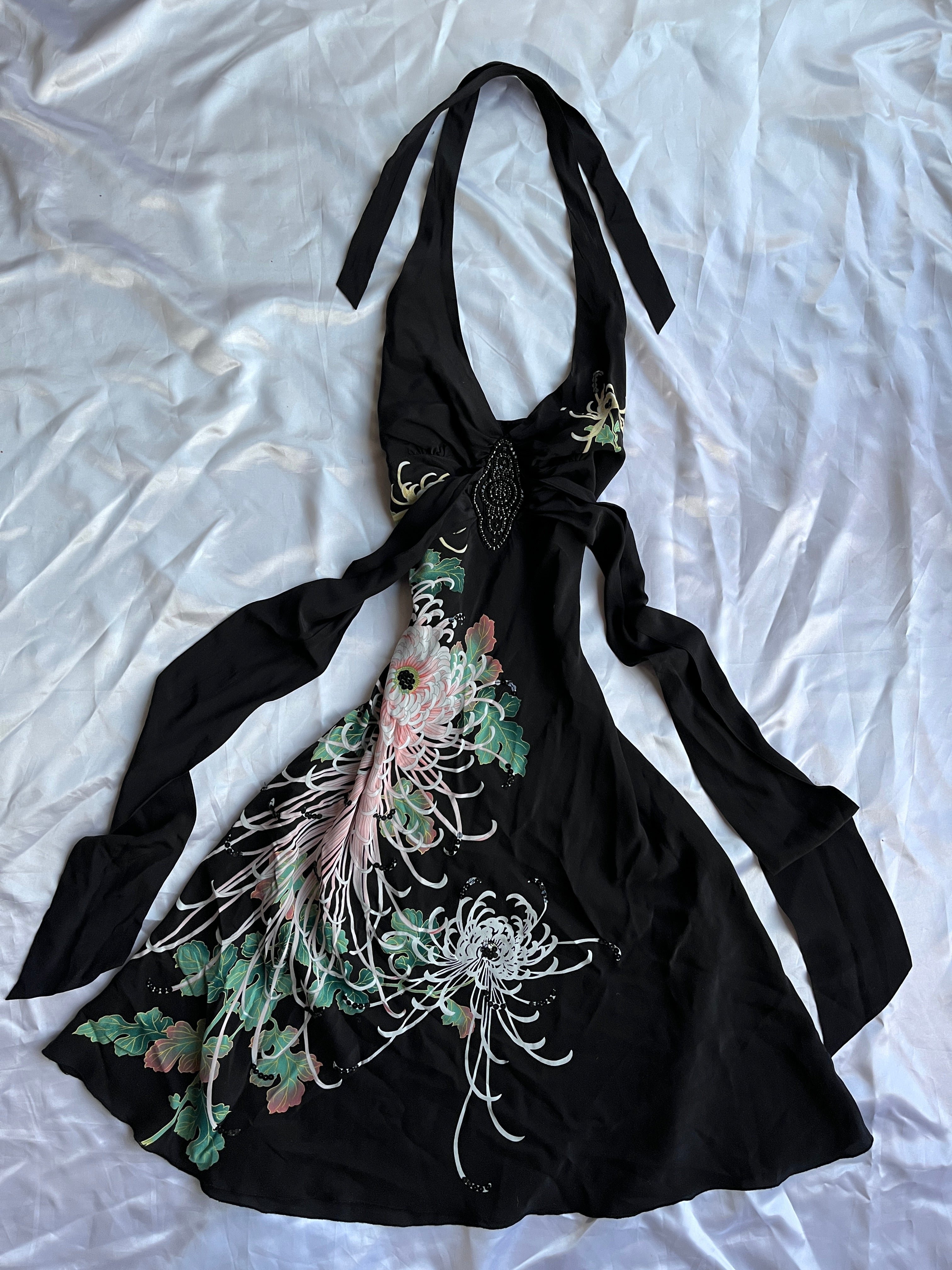 Sparking short detailed black dress 100% silk dress